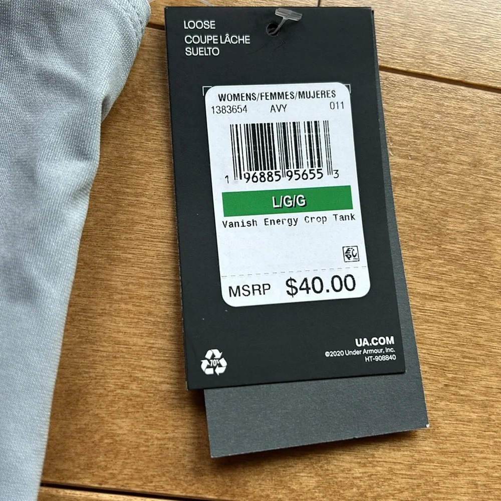 NWT Under Armour RUSH Grey Athletic Tank - Picture 4 of 8